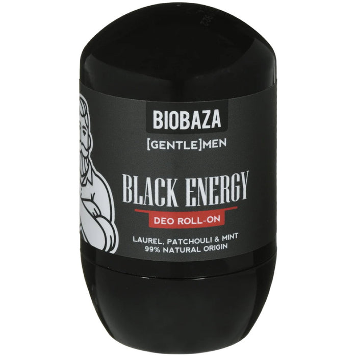Deodorant roll-on Biobaza Black Energy, fără alcool, răcoritor, pentru bărbați, 50 ml