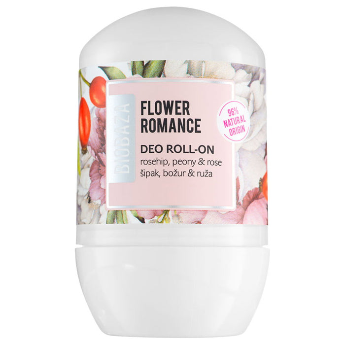 Deodorant roll-on Biobaza Flower Romance, răcoritor, floral, pentru femei, 50 ml