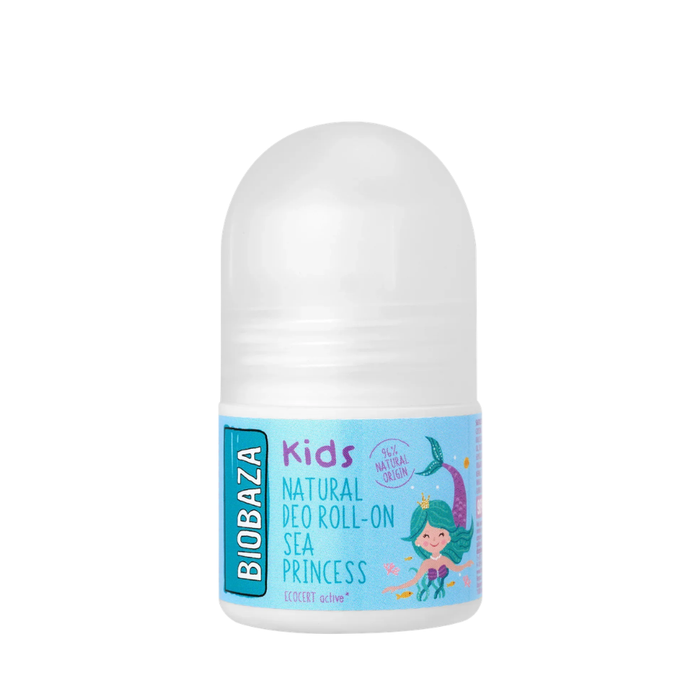 Deodorant roll-on Biobaza Sea Princess, pentru fete, Peach & Thyme, 30 ml