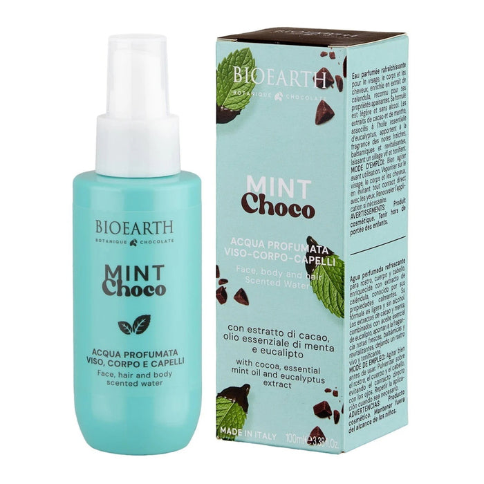 Spray parfumat Bioearth Mint Choco, pentru corp, față și păr, răcoritor, 100 ml