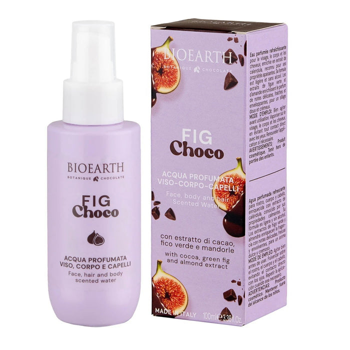 Apă parfumată Bioearth Fig Choco, răcoritoare, pentru corp, față și păr, 100 ml