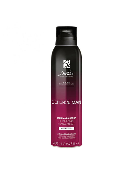 Spumă de ras BioNike Defence Cleansing & Protecting, antiiritantă, pentru bărbați, 200 ml