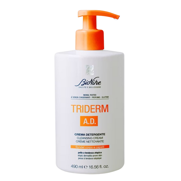 Cremă de curățare BioNike Triderm A.D., pentru corp și păr, fără parfum, 490 ml