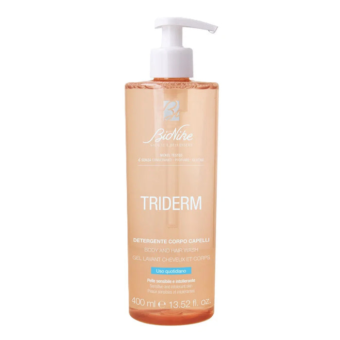 Gel de duș BioNike Triderm, pentru corp și păr, pentru piele sensibilă, 400 ml