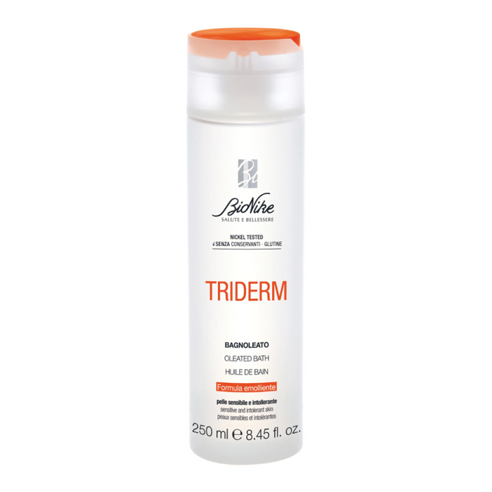 Ulei de baie BioNike Triderm, emolient și hrănitor, pentru piele sensibilă și intolerantă, 250 ml