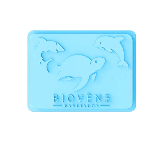 Cutie de călătorie Biovene Bamboo In-Shower, pentru depozitare și transport, albastru cer, tester