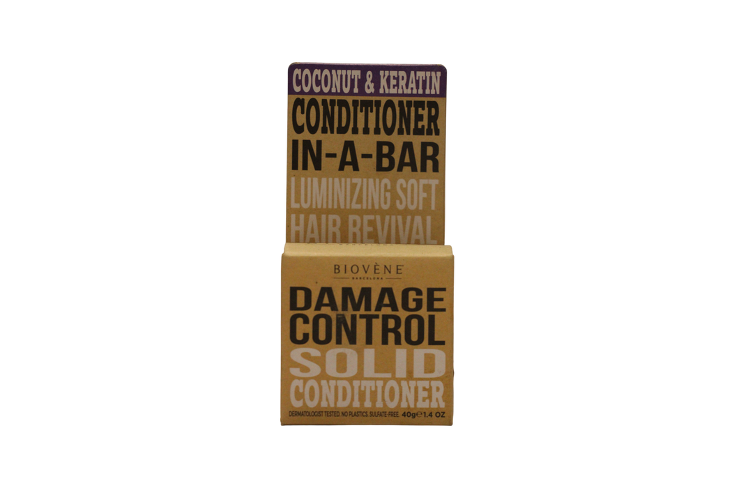Balsam solid pentru păr Biovene Conditioner In A Bar, cu cocos și keratină, 40 g, tester
