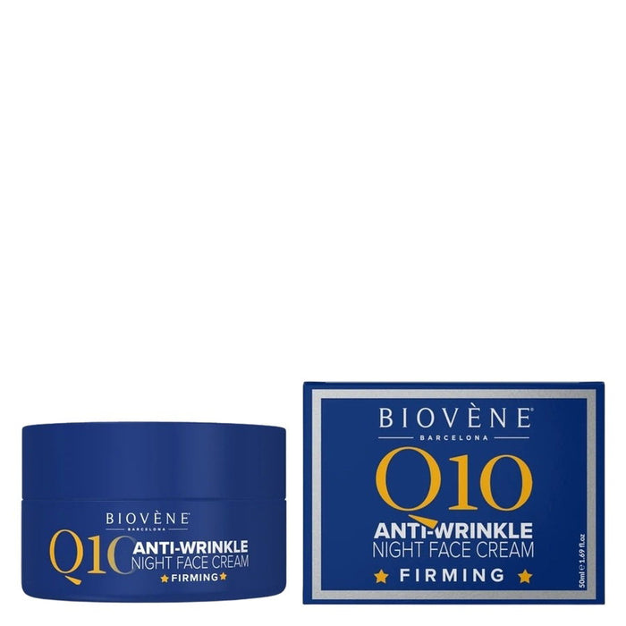Cremă de față Biovene Q10 Anti-Wrinkle, antirid, de noapte, cu efect de fermitate, 50 ml