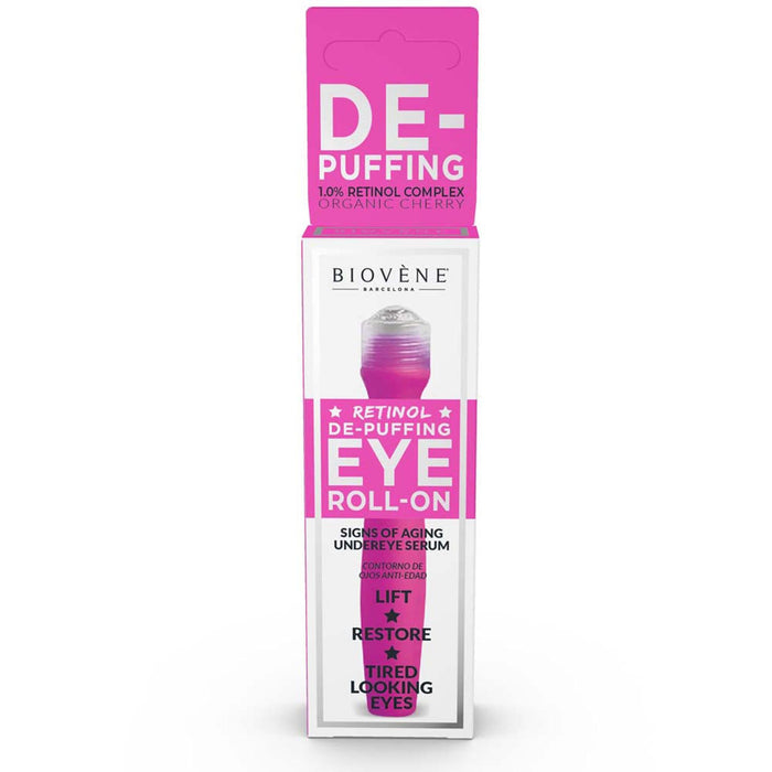 Roll-on pentru ochi Biovene Retinol De-Puffing, cu retinol 1%, 15 ml