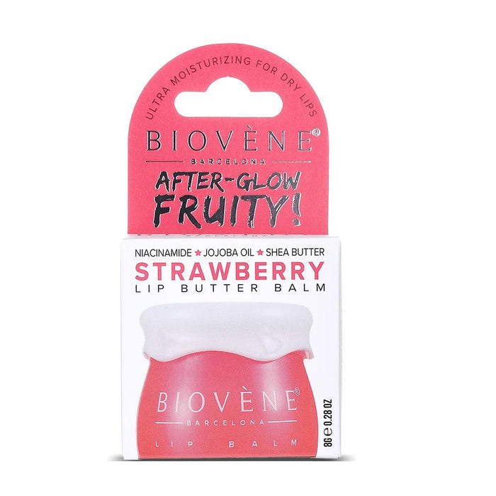 Balsam de buze Biovene Strawberry + Niacinamide, hidratant, 8 g