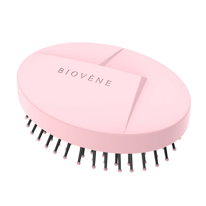 Perie de păr Biovene The Conscious, compactă, pentru descurcarea părului, Ice Pink