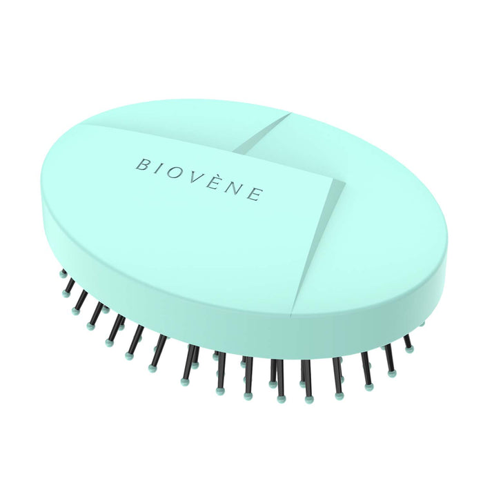 Perie de păr Biovene The Conscious Compact, pentru descurcare, Mint Green