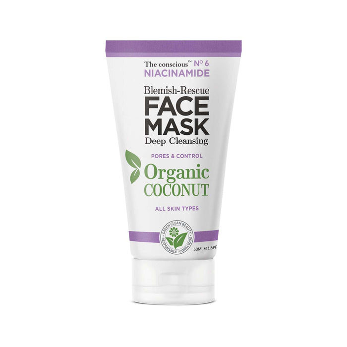 Mască de față Biovene The Conscious No.6, cu niacinamidă și cocos organic, pentru toate tipurile de ten, 50 ml, tester