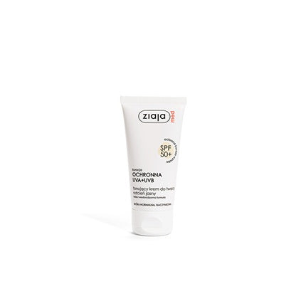 Crema Tinted Ziaja Med SPF50, Protector Solar pentru Față, Culoare Light