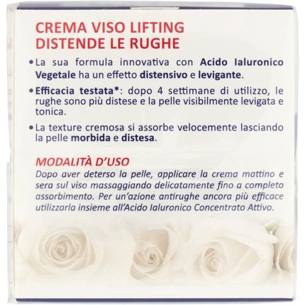 Cremă Lifting Față, Acqua Alle Rose, Acid Hialuronic, 50ml