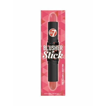 W7 London Blusher Stick, Pink Pleasure & Dusty Pink - Pack de 2