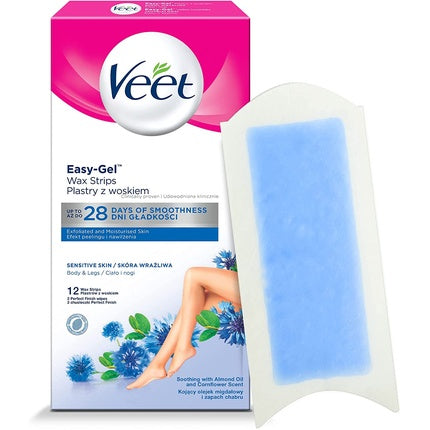 Benzi de ceară rece, Veet, Easy-Gelwax, pentru picioare și corp