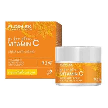 Cremă de zi și noapte Floslek Laboratorium Go For Glow Vitamin C Anti-aging 50 ml
