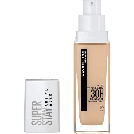 Fond de ten lichid, Maybelline New York, Superstay Active Wear, 30ml, nuanta 22 Light Bisque
