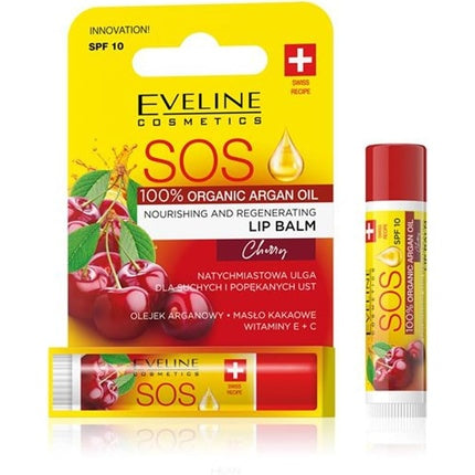 Balsam de buze Eveline SOS Argan Oil Cherry SPF 10
