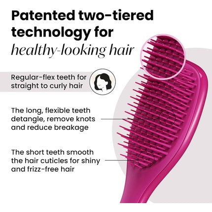 Perie de păr Tangle Teezer Mini Detangler roz, compactă