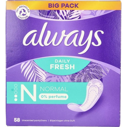 Pantalini Absorbanti Femei, Always Daily Fresh Normal, 0% Parfum, Culoare Alb