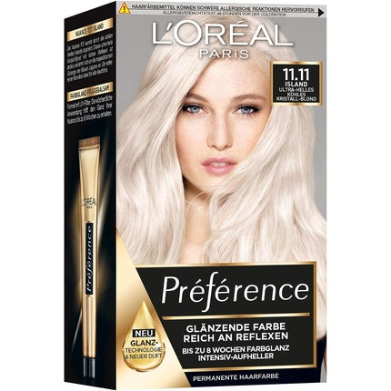 Vopsea de păr L'Oréal Paris Préférence 11.11 Ultra Light Cool Crystal Blonde