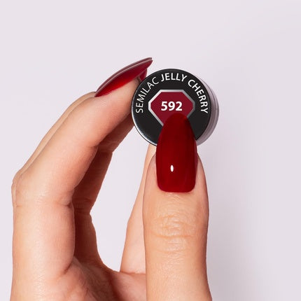 Semilac Semi-Permanent Nail Polish 592 Jelly Cherry 7ml