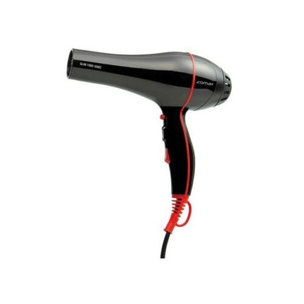 Uscător păr Comair Slim 1800 Ionic, negru/roșu