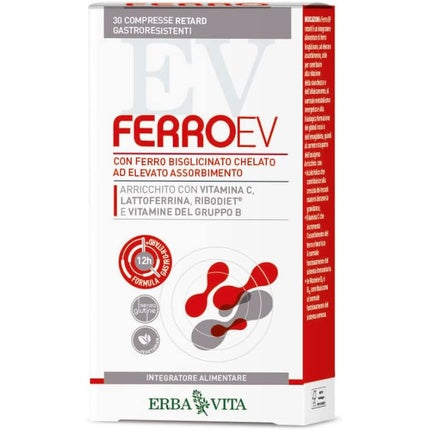 Erba Vita Ferro Ev Retard, supliment alimentar cu fier, gastro-tabletă