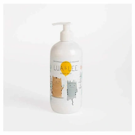 Loțiune de corp Lua & Lee Body Milk, cu pompă, alb, 500ml