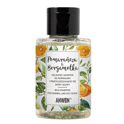 Șampon Anwen Delicate pentru scalp normal și gras, Orange & Bergamot, 50 ml