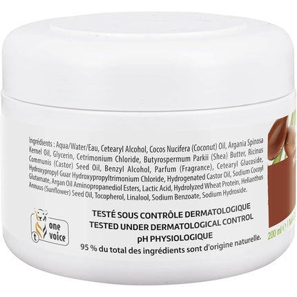 Mască de păr Natessance cu Argan și Keratină Vegetală, 200ml