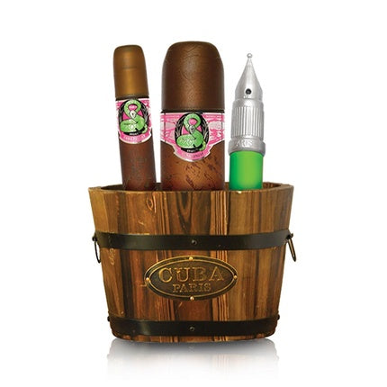 Set Parfum Cuba Jungle Snake, 100ml + 35ml + 20ml, ambalaj din lemn