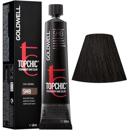 Vopsea permanentă păr, Goldwell, Topchic TB 5Mb, Maro Jad Întunecat 60ml