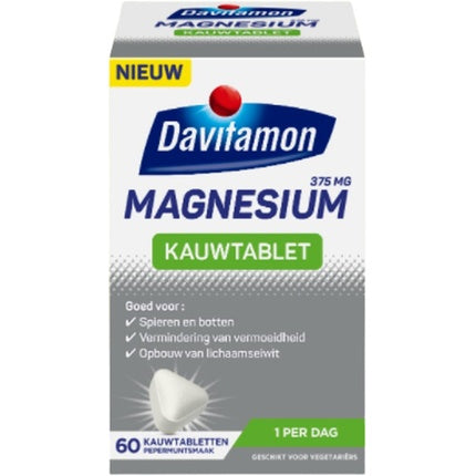 Tablete de masticat Davitamon Magnesium, 375 mg, mentol, 60 buc