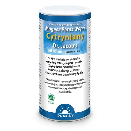 Supliment Alimentar Dr. Jacob's pH Balance Citriniati, pudră alcalină, 300g