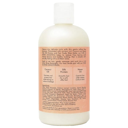 Șampon Shea Moisture Curl & Shine, cocos și hibiscus, 384 ml