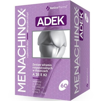 Menachinox Adek, XeniCare Pharma, Vitamine A D3 E K2, 60 capsule