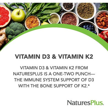 Vitamine, Nature's Plus, D3 & K2, 90 capsule