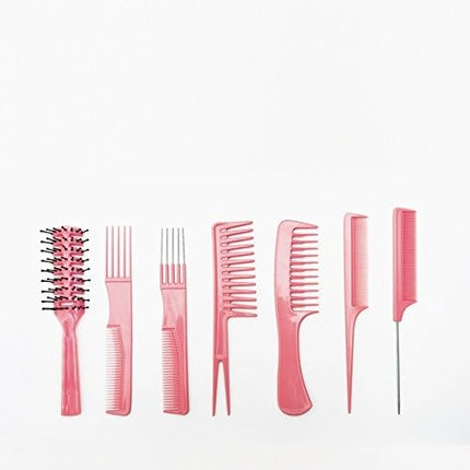Set de pieptene BIFULL GEA, roz, plastic, set standard