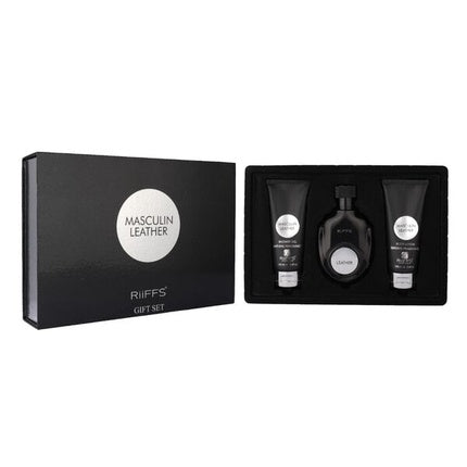 Set Cadou Parfum Masculin Riiffs Leather Giftset 3 Piese