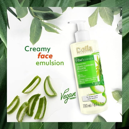 Emulsie demachiantă Delia Cosmetics, Plant Essence, aloe, vegan, 200ml