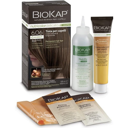 Vopsea de păr, Bios Line, Biokap Nutricolor Delicato Rapid, blond închis Habana