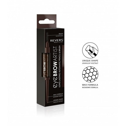 Creion pentru sprâncene Revers Eyebrow Artist, Dark Brown, cu perie integrată