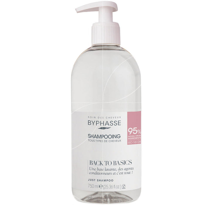 Șampon Byphasse Back To Basics, curățare blândă, pentru toate tipurile de păr, 750 ml, tester