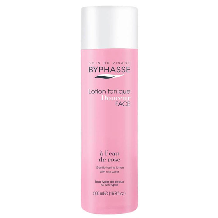 Loțiune tonică Byphasse Soft, cu apă de trandafiri, fără alcool, 500 ml, tester