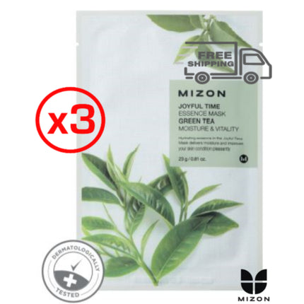 Masca față, Mizon, Green Tea Aloe Vera, set 3