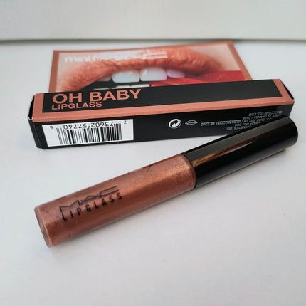 MAC Lipglass Mini Oh Baby, Culoare Cupru Metalizat, 2.4g