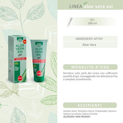 Gel Aloe Vera, Esi, Pure Aloe Vera Gel, 100ml